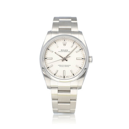 Oyster Perpetual 34 steel white / creme domed Oyster 2019 box + papers