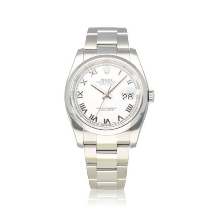 Datejust 36 white roman Oyster 2014 box + papers