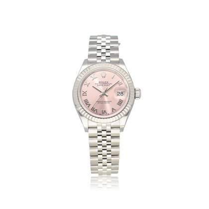 Lady-Datejust 28 steel - white gold pink roman Jubilee 2024 box + papers