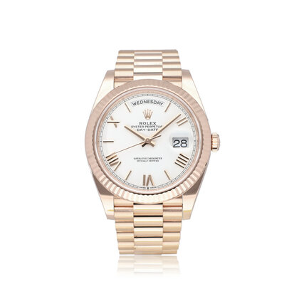 Day-Date 40 rose gold - white roman President 2024 box + papers