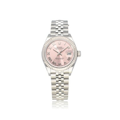 Lady-Datejust 28 steel - white gold pink roman Jubilee 2024 box + papers