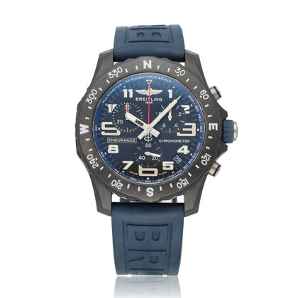Professional Endurance Pro 44 black / blue Breitlight rubber B+P | NEW BREITLING SERVICE