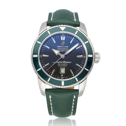 Superocean Heritage Green edition 46 steel limited 2011 box + papers | NEW BREITLING STRAP