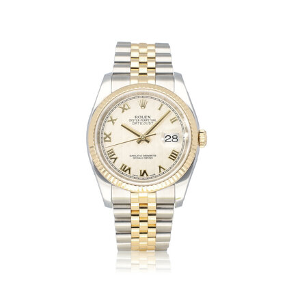 Datejust 36 steel - gold ivory pyramid Jubilee 2016 + papers