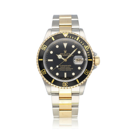 Submariner Date 40 steel - yellow gold black P-serial 2000 box + papers