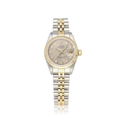 Lady-Datejust 26 steel - gold silver diamond computer / Jubilee 1990 + box | NEW ROLEX SER
