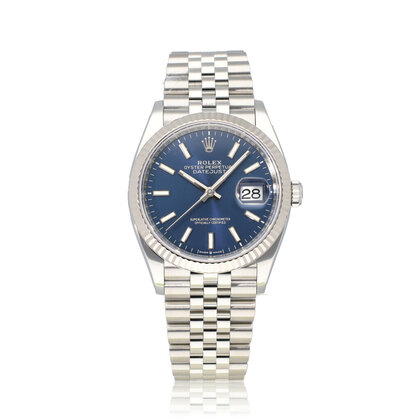 Datejust 36 steel - white gold blue Jubilee 2024 box + papers