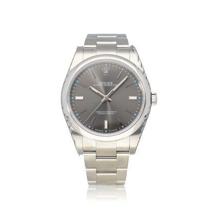 Oyster Perpetual 39 steel grey - rhodium Oyster 2016 B+P | NEW ROLEX SERVICE