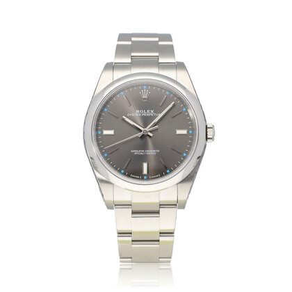 Oyster Perpetual 39 steel grey - rhodium Oyster 2016 B+P | NEW ROLEX SERVICE