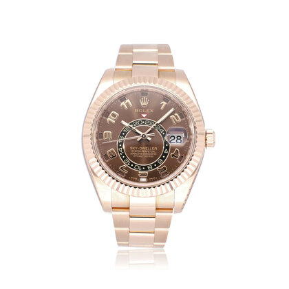 Sky-Dweller 42 rose gold choco 2017 box + papers | ROLEX SERVICED