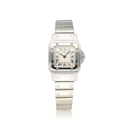 Santos de Cartier Galbée 24 steel silver roman