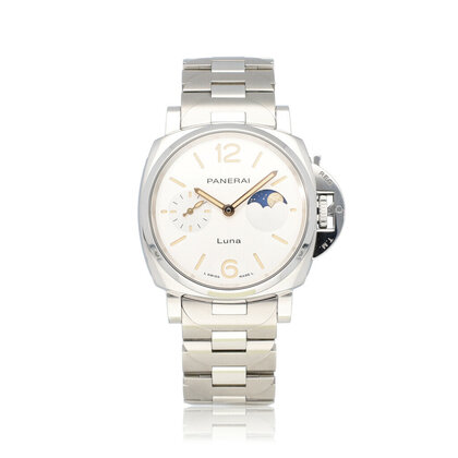 Luminor Due Luna 38 Luminor steel silver 2025 box + papers