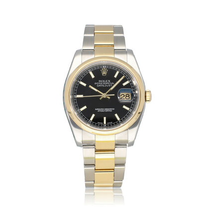 Datejust 36 steel - gold Oyster black 2005 box + papers