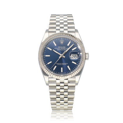 Datejust 36 steel - white gold blue Jubilee 2024 box + papers