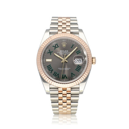 Datejust II 41 steel - rose gold Wimbledon slate grey roman Jubilee 2020 box + papers