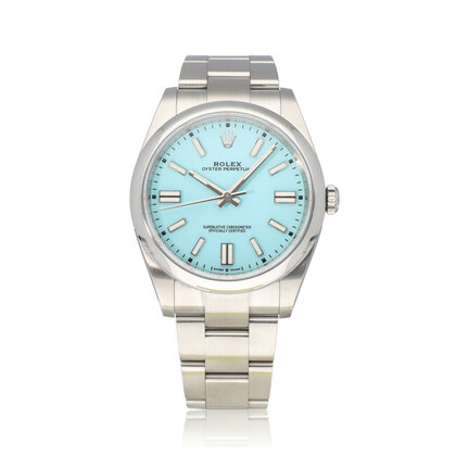 Oyster Perpetual 41 Tiffany - turquoise - white tag 2022 B+P | NEW ROLEX SERVICE