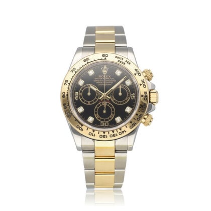 Daytona 40 steel - yellow gold black diamond 2017 box + papers