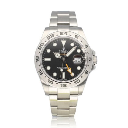 Explorer II 42 steel black - orange steel 2016 B+P | NEW ROLEX SERVICE