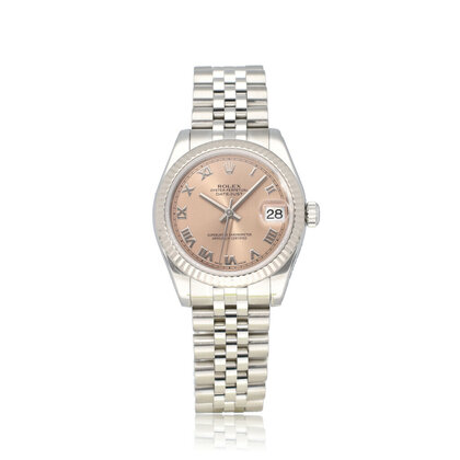 Datejust 31 steel pink roman Jubilee 2007 B+P | NEW ROLEX SERVICE