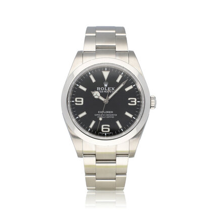 Explorer 39 steel black domed Oyster 2011 box + papers