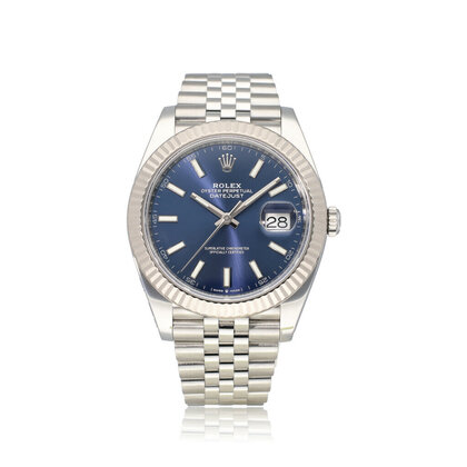 Datejust 41 steel - white gold blue 2019 B+P | NEW ROLEX SERVICE