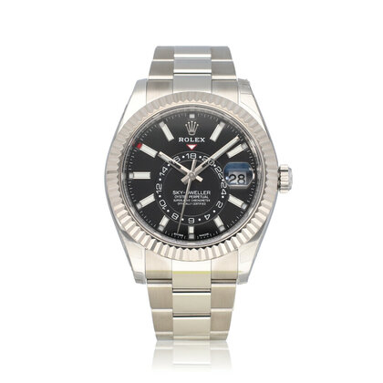 Sky-Dweller 42 steel - white gold black Oyster 2022 box + papers