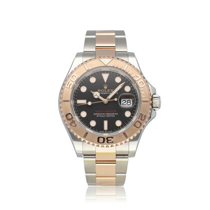 Yacht-master 40 steel - rose gold matte black Oyster 2022 box + papers