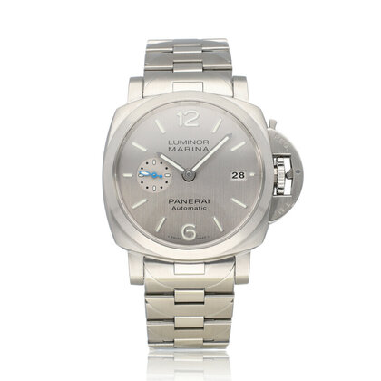 Luminor Marina 42 steel silver 2021 box + papers