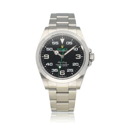 Air-king 40 steel black domed Oyster 2022 box + papers