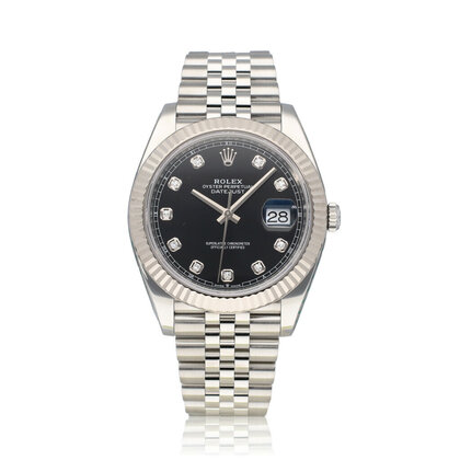 Datejust 41 steel - white gold black Jubilee 2023 B+P | NEW ROLEX SERVICE