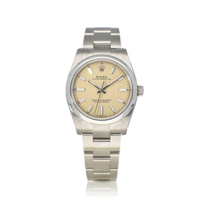 Oyster Perpetual 34 steel beige / creme NEW / UNWORN 2025 box + papers