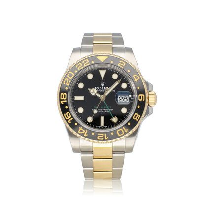 GMT-Master II 40 steel - yellow gold ceramic black 2016 box + papers