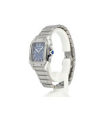Cartier Cartier Santos MM  Medium steel blue factory diamond 2023 box + papers