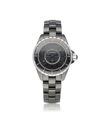 CHANEL J12 Intense Black 33 ceramic black 2015 box + papers