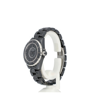 CHANEL J12 Intense Black 33 ceramic black 2015 box + papers