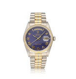 Rolex Day-Date 36 Tridor white - rose - yellow gold blue roman President - 1987