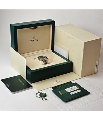 Rolex Daytona  40 chrono white gold blue 2019 box + papers