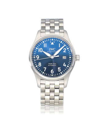 IWC Pilot's Watch Mark XVIII 40 steel blue 2021 box + papers