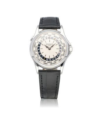 Patek Philippe World Time World Time 37 white gold 2005 B+P | NEW PATEK SERVICE