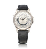 Patek Philippe Complications World Time 40 white gold 2006 + papers | NEW PATEK STRAP