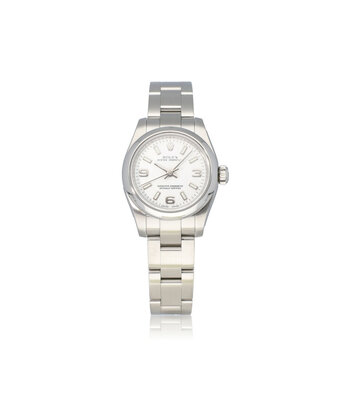Rolex Oyster Perpetual 26 steel white domed Oyster 2011 box + papers