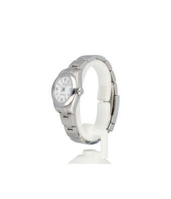 Rolex Oyster Perpetual 26 steel white domed Oyster 2011 box + papers