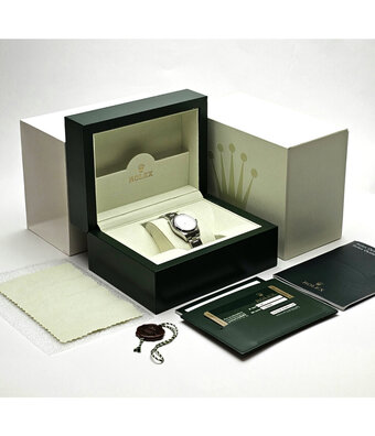 Rolex Oyster Perpetual 26 steel white domed Oyster 2011 box + papers