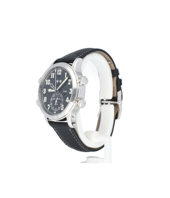 Patek Philippe Grand Complications Alarm Travel Time  platinum black leather