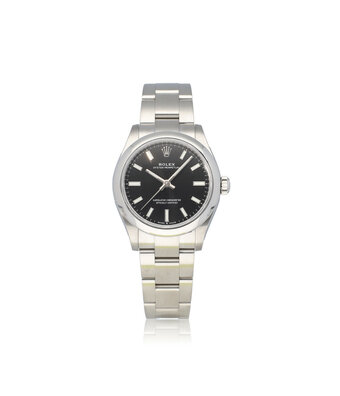 Rolex Oyster Perpetual 31 steel black domed Oyster 2021 box + papers