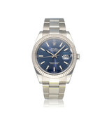 Rolex Datejust 41 steel - white gold blue 2024 + papers