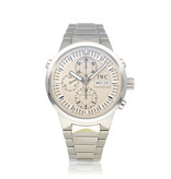 IWC GST Chronograph 43 silver steel 2002 box + papers