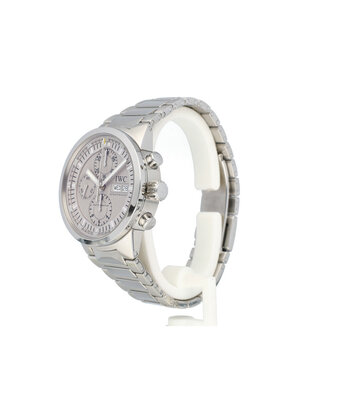 IWC GST Chronograph 43 silver steel 2002 box + papers
