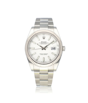Rolex Datejust 41 steel white index Oyster 2024 box + papers