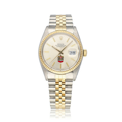 Datejust 36 steel - gold Crest - Quraysh Hawk - UAE 1979 | NEW ROLEX SERVICE